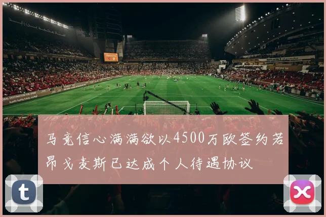 马竞信心满满欲以4500万欧签约若昂戈麦斯已达成个人待遇协议